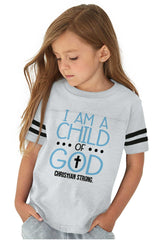 Cross Of God Toddler Football Jersey Tee-Direct To Garment Print-Brisco Baby