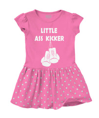 Little Ass Kicker Baby Polka Dot Skirt Dress-Direct To Garment Print-Brisco Baby