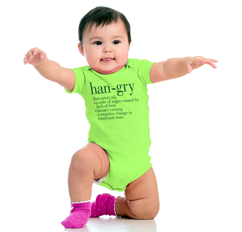 Hangry Definition Romper Bodysuit-Direct To Garment Print-Brisco Baby