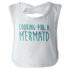 Looking For A Mermaid Infant Baby Bib-Direct To Garment Print-Brisco Baby