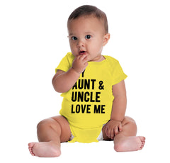 Aunt And Uncle Love Me Romper Bodysuit-Direct To Garment Print-Brisco Baby