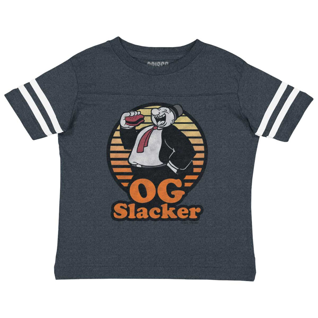 OG Slacker Toddler Football Jersey Tee-Direct To Garment Print-Brisco Baby