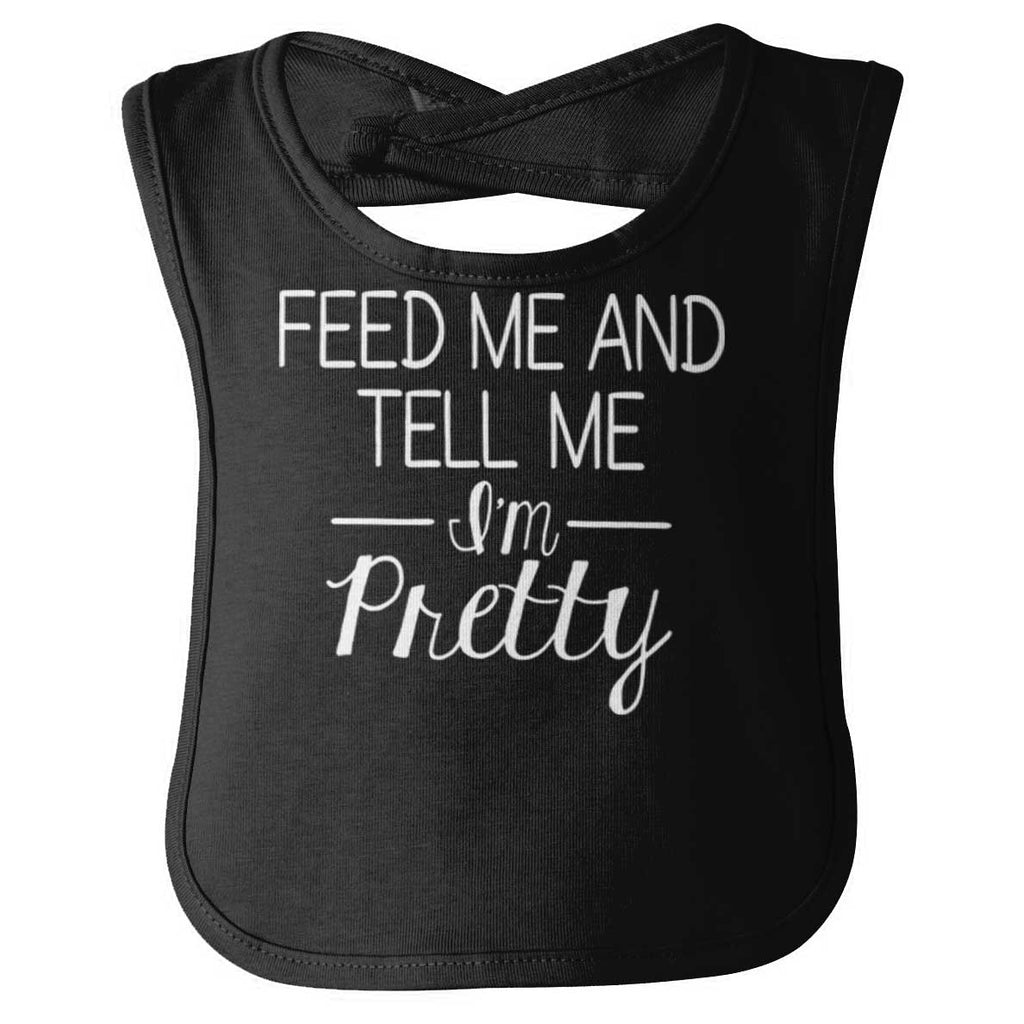 Tell Me I'm Pretty Infant Baby Bib-Direct To Garment Print-Brisco Baby