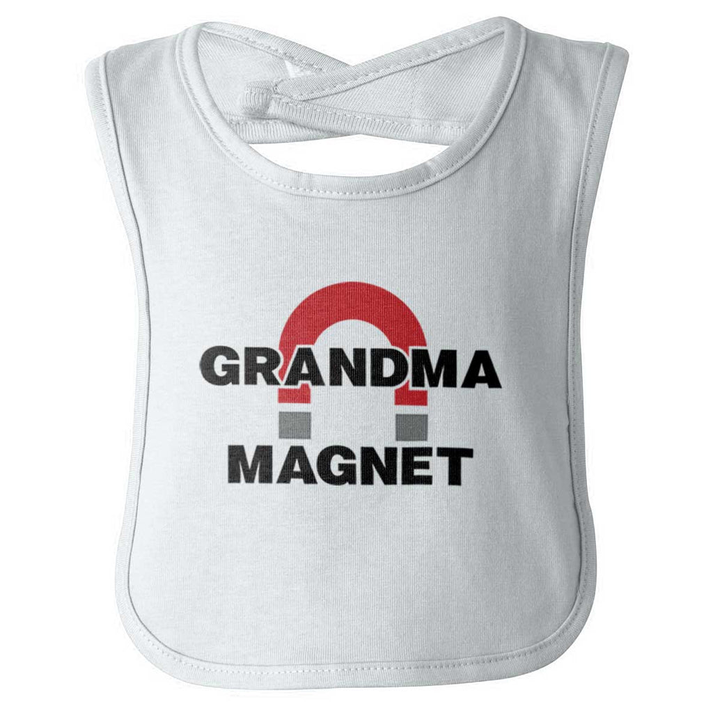 Grandma Magnet Infant Baby Bib-Direct To Garment Print-Brisco Baby