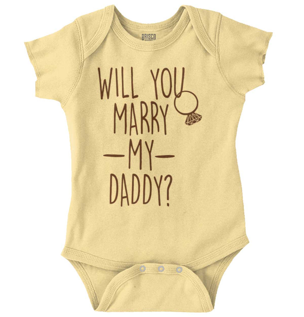 Marry My Daddy Romper Bodysuit-Direct To Garment Print-Brisco Baby