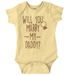 Marry My Daddy Romper Bodysuit-Direct To Garment Print-Brisco Baby