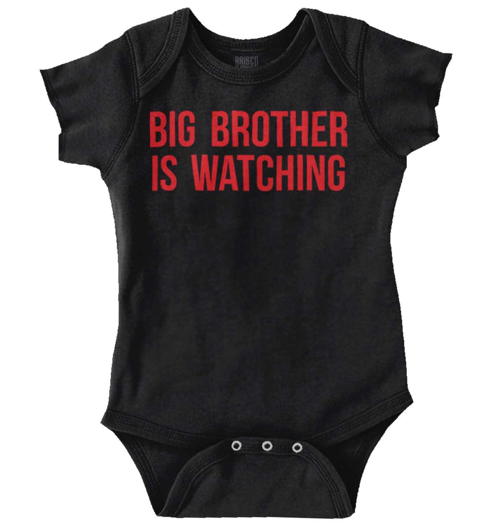 Big Brother Is Watching Romper Bodysuit-Direct To Garment Print-Brisco Baby