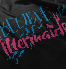 Believe In Mermaids Infant Baby Bib-Direct To Garment Print-Brisco Baby