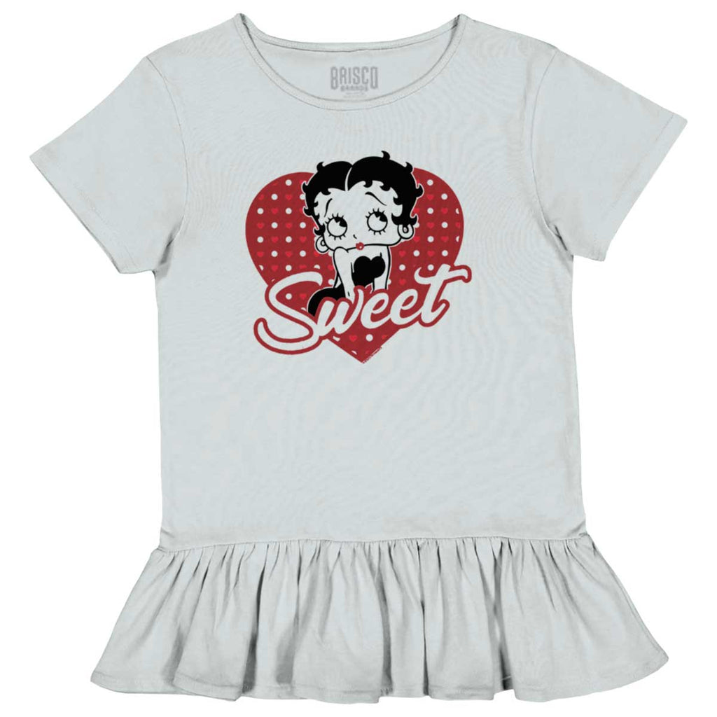Sweet Toddler Ruffle Bottom Tee-Direct To Garment Print-Brisco Baby