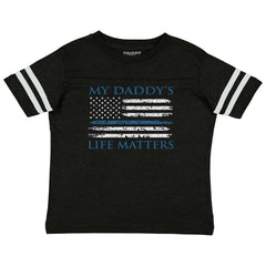 Daddy's Life Toddler Football Jersey Tee-Direct To Garment Print-Brisco Baby