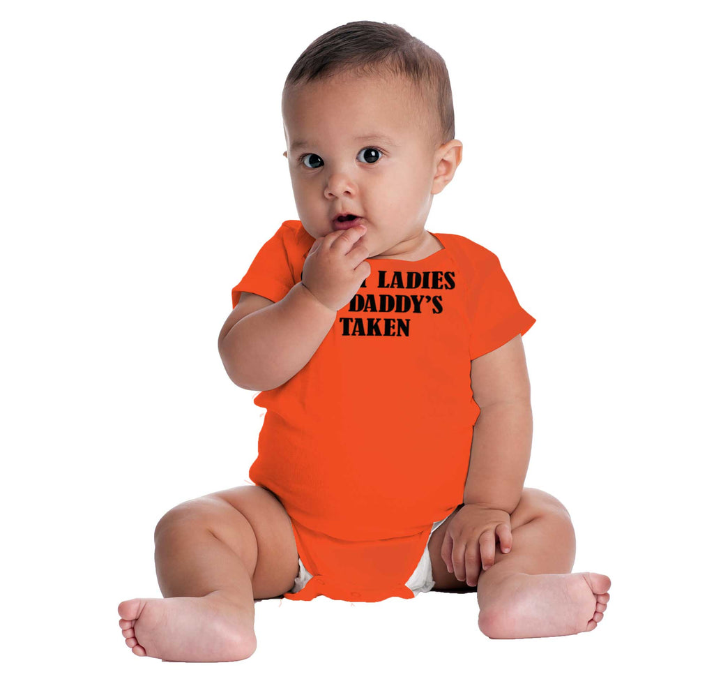 Daddy's Taken Romper Bodysuit-Direct To Garment Print-Brisco Baby