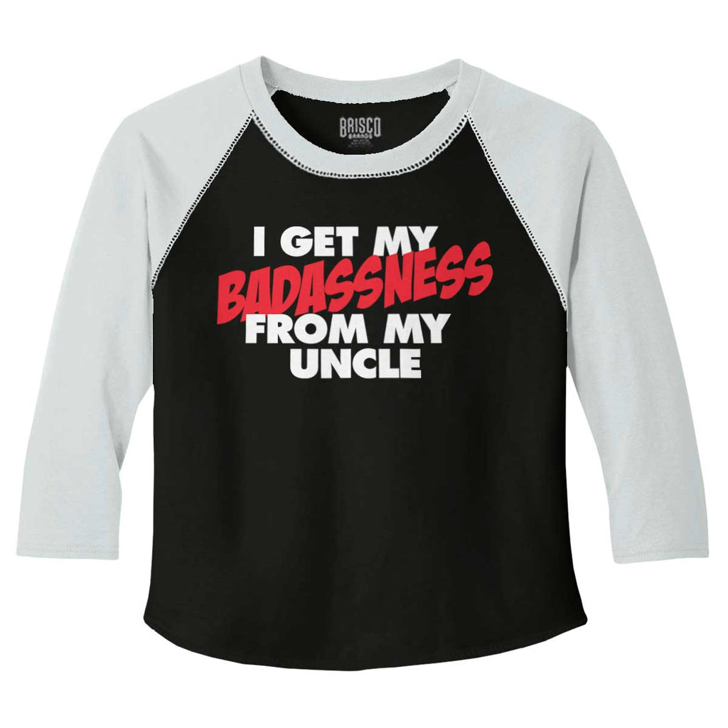 Badass Uncle Toddler Baseball-Direct To Garment Print-Brisco Baby