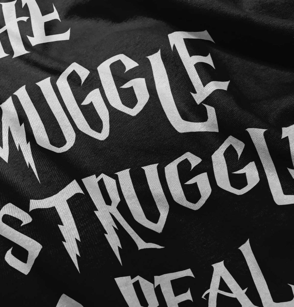 Muggle Struggle Is Real Romper Bodysuit-Direct To Garment Print-Brisco Baby