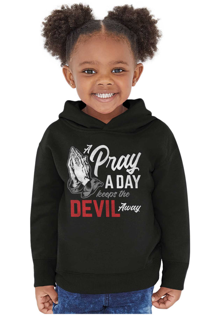 Pray A Day Toddler Pullover Hoodie-Direct To Garment Print-Brisco Baby