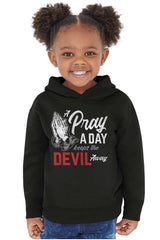 Pray A Day Toddler Pullover Hoodie-Direct To Garment Print-Brisco Baby