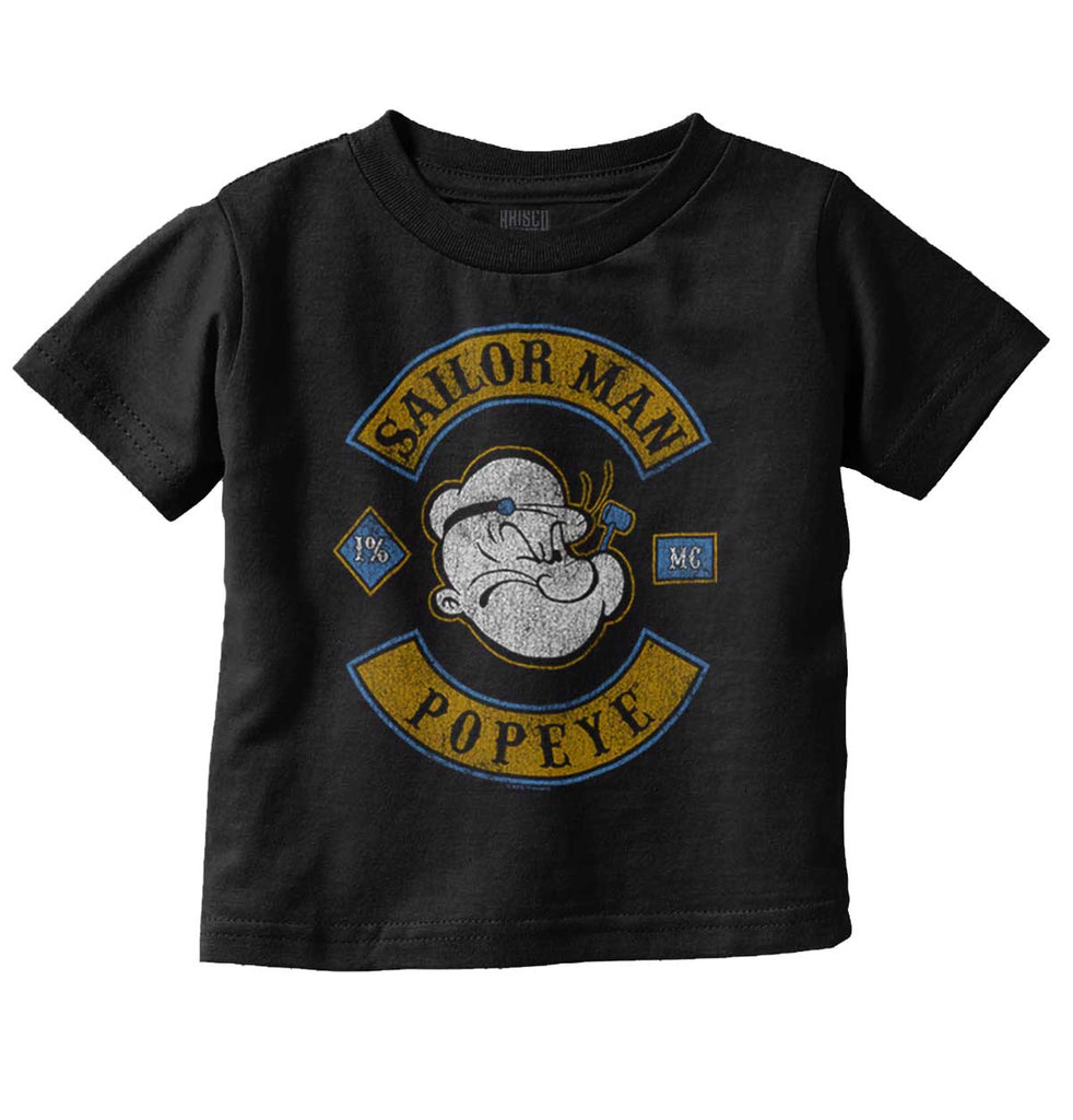 Popeye The Sailor Man Infant Toddler T Shirt-Direct To Garment Print-Brisco Baby