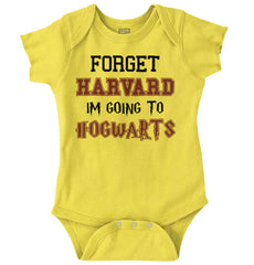 Forget Harvard Hogwarts Romper Bodysuit-Direct To Garment Print-Brisco Baby