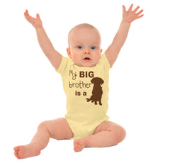 Brother is a Dog Romper Bodysuit-Direct To Garment Print-Brisco Baby