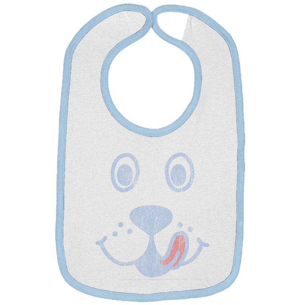 Distressed Puppie Trimmed Colored Velcro Bib-Direct To Garment Print-Brisco Baby