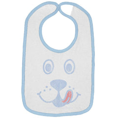 Distressed Puppie Trimmed Colored Velcro Bib-Direct To Garment Print-Brisco Baby