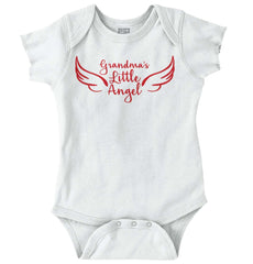 Grandma's Little Angel Romper Bodysuit-Direct To Garment Print-Brisco Baby
