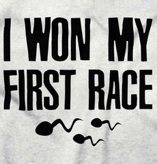 Won The Race Romper Bodysuit-Direct To Garment Print-Brisco Baby