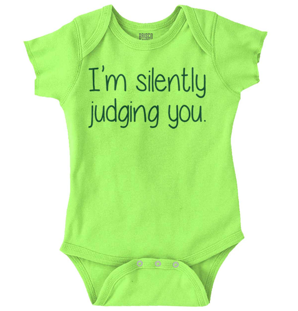 Silently Judging You Romper Bodysuit-Direct To Garment Print-Brisco Baby