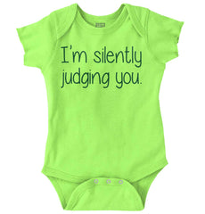 Silently Judging You Romper Bodysuit-Direct To Garment Print-Brisco Baby