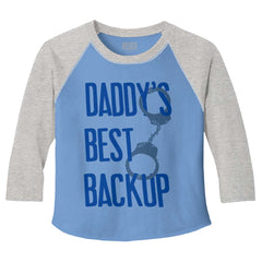 Daddy's Best Backup Toddler Baseball-Direct To Garment Print-Brisco Baby