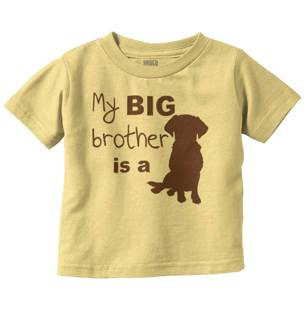 Brother is a Dog Infant Toddler T Shirt-Direct To Garment Print-Brisco Baby