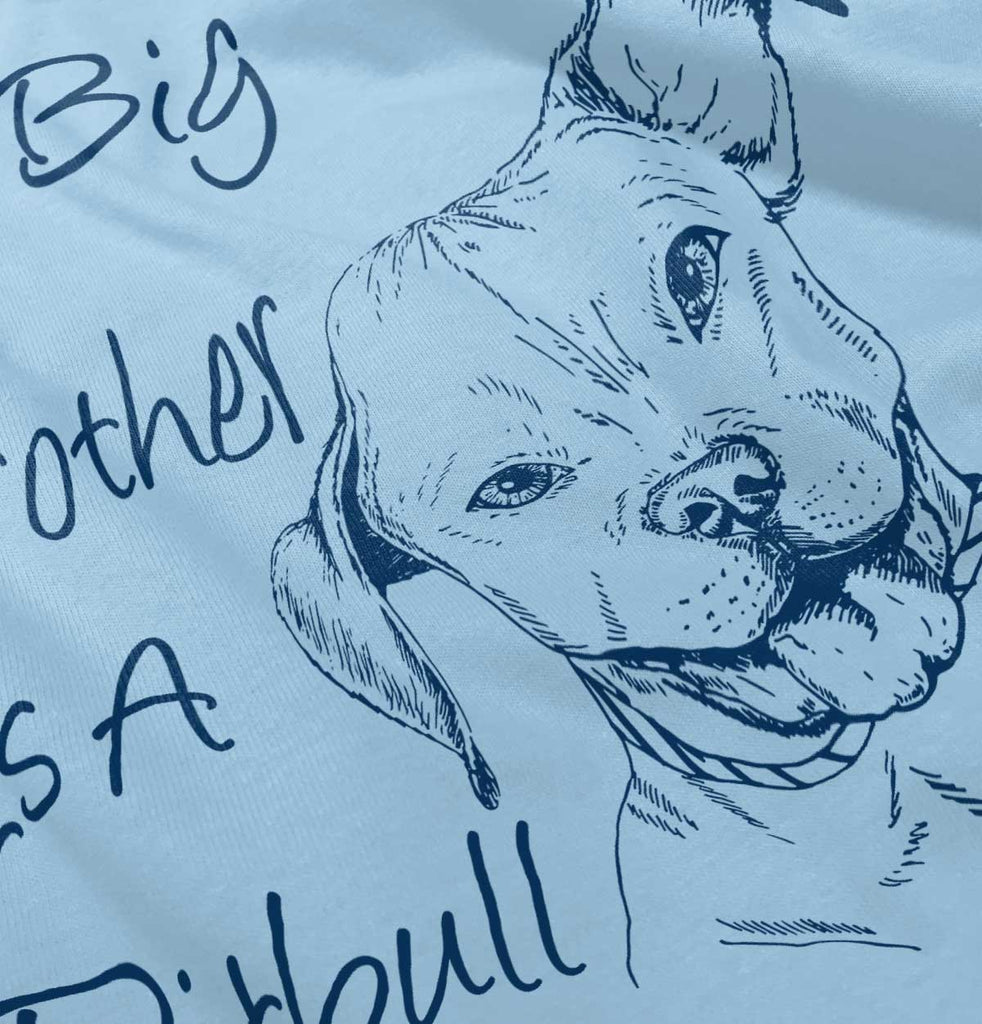 Brother is a Pitbull Infant Baby Bib-Direct To Garment Print-Brisco Baby