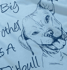 Brother is a Pitbull Infant Baby Bib-Direct To Garment Print-Brisco Baby