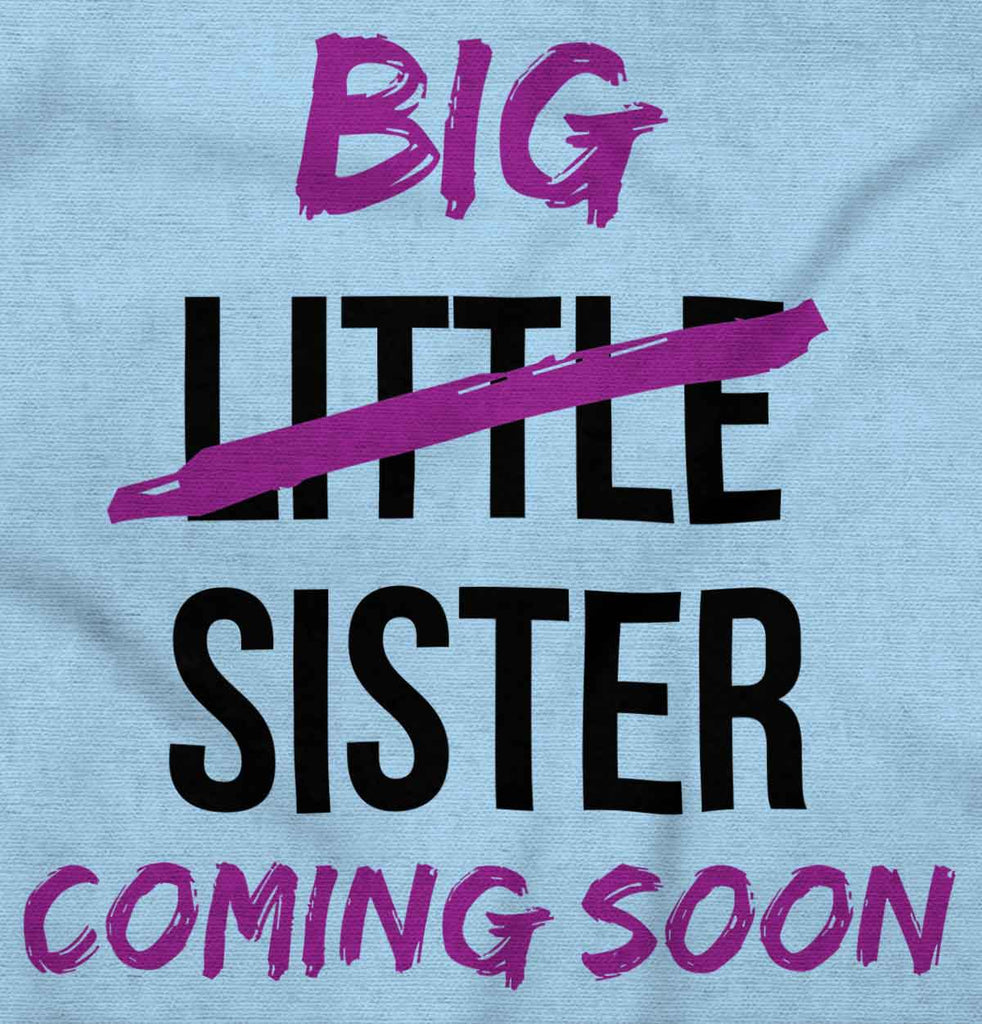 Big Little Sister Coming Soon Infant Baby Bib-Direct To Garment Print-Brisco Baby