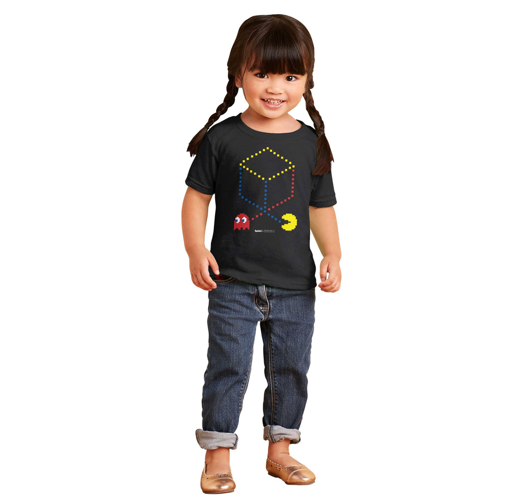 Pac-Man Cube Infant Toddler T Shirt-Direct To Garment Print-Brisco Baby