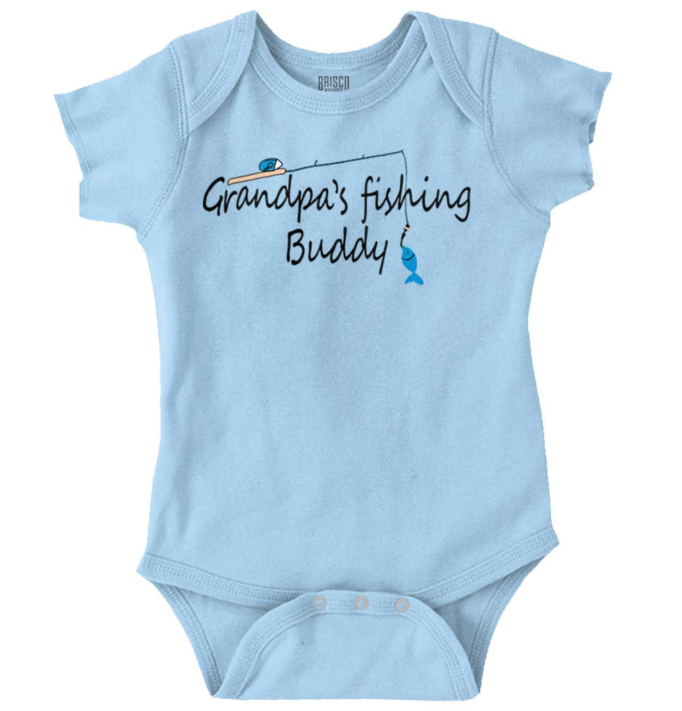 Grandpa Fishing Romper Bodysuit-Direct To Garment Print-Brisco Baby