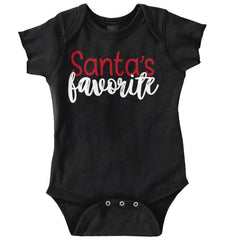 Santa's Favorite Romper Bodysuit-Direct To Garment Print-Brisco Baby