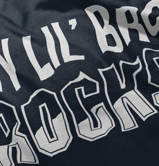 My Lil' Bro Rocks Romper Bodysuit-Direct To Garment Print-Brisco Baby