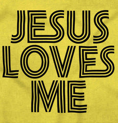 Christ Loves Me Romper Bodysuit-Direct To Garment Print-Brisco Baby