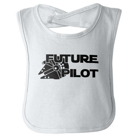 Future Pilot Infant Baby Bib-Direct To Garment Print-Brisco Baby