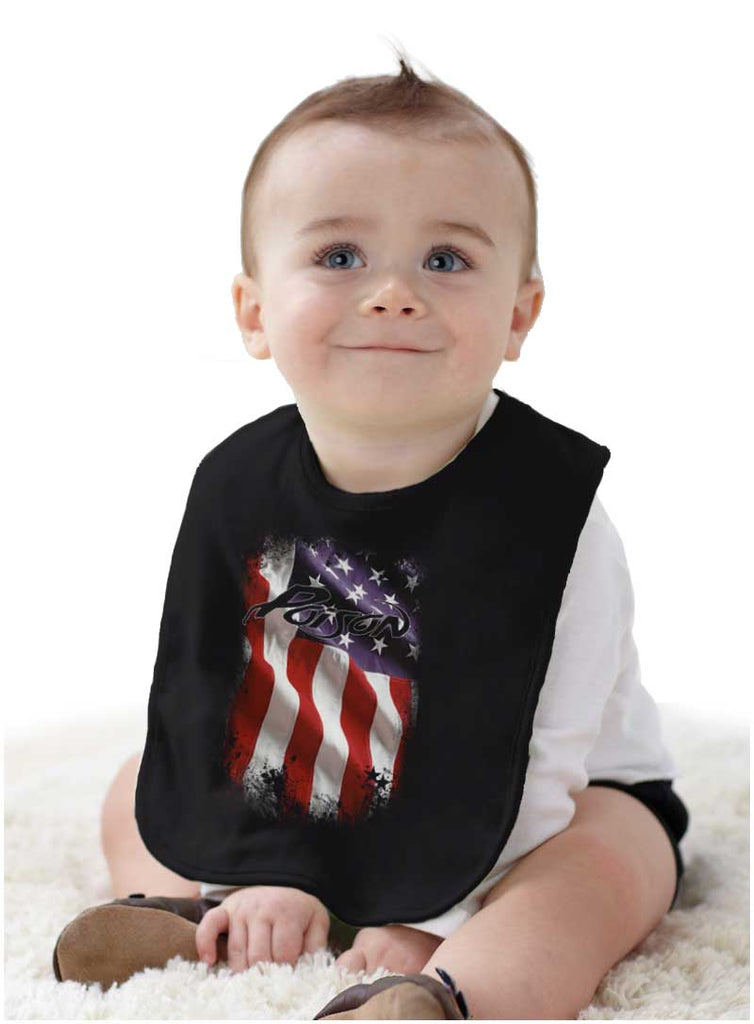 USA Poison Infant Baby Bib-Direct To Garment Print-Brisco Baby
