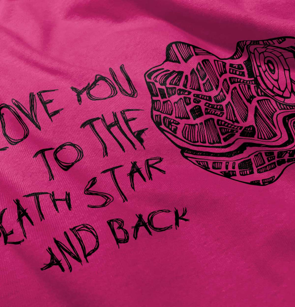 Love You Death Star Romper Bodysuit-Direct To Garment Print-Brisco Baby