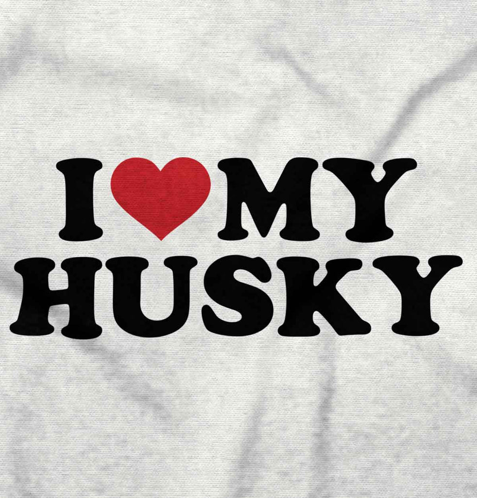 I Love My Husky Romper Bodysuit-Direct To Garment Print-Brisco Baby