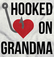 Hooked On Grandma Romper Bodysuit-Direct To Garment Print-Brisco Baby