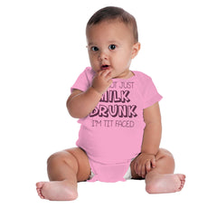 Milk Drunk Romper Bodysuit-Direct To Garment Print-Brisco Baby