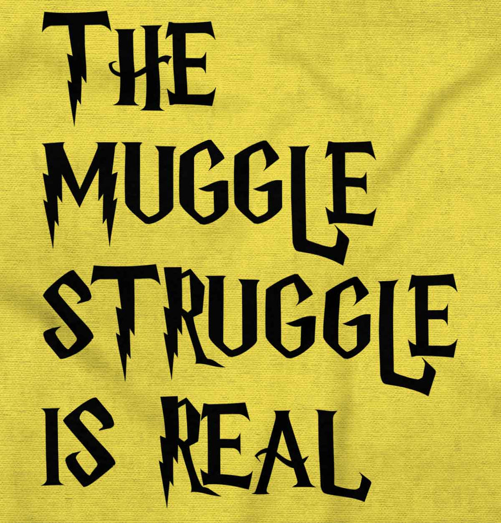 Muggle Struggle Is Real Romper Bodysuit-Direct To Garment Print-Brisco Baby