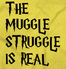 Muggle Struggle Is Real Romper Bodysuit-Direct To Garment Print-Brisco Baby