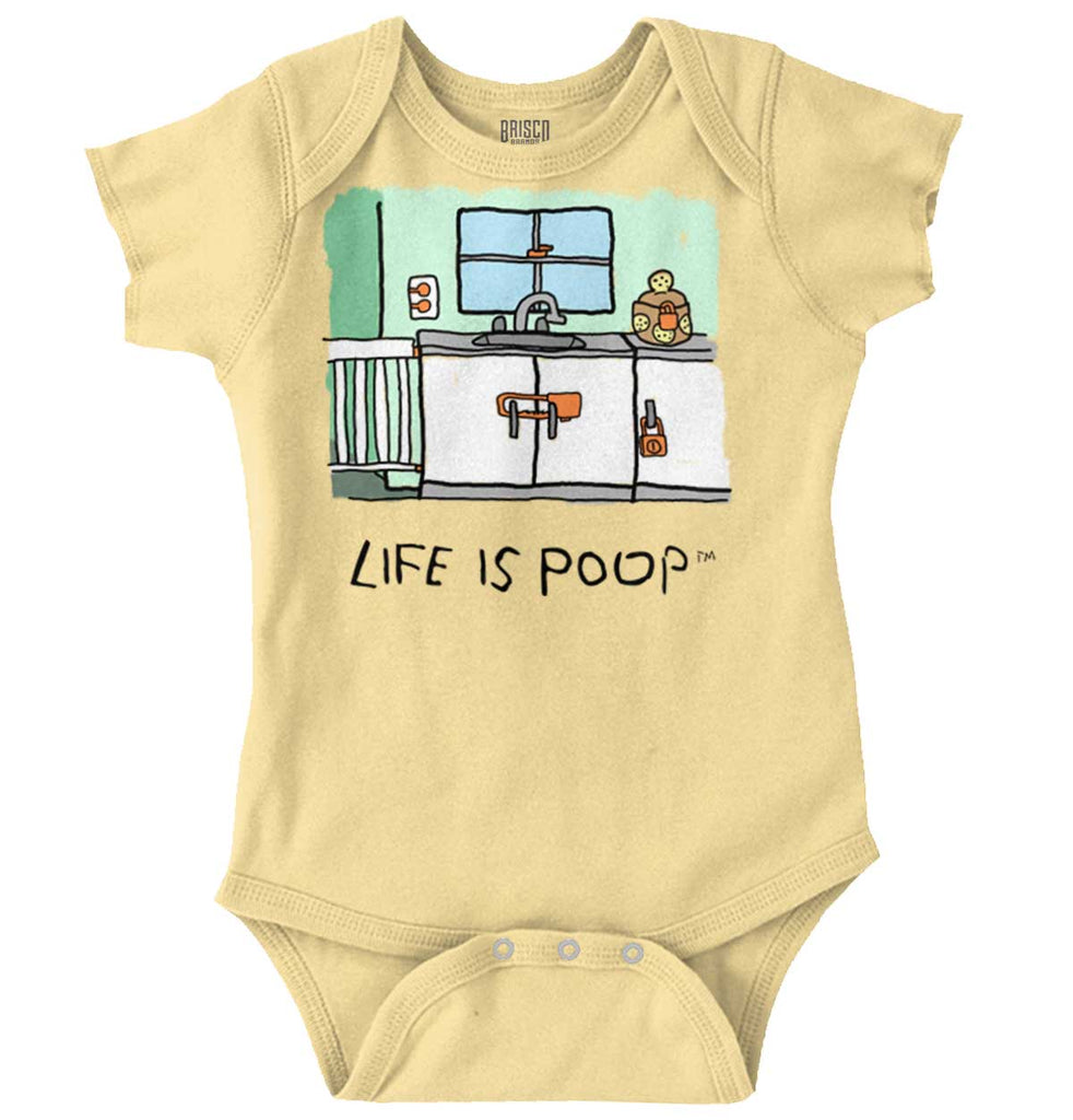 Safety Locks Romper Bodysuit-Direct To Garment Print-Brisco Baby