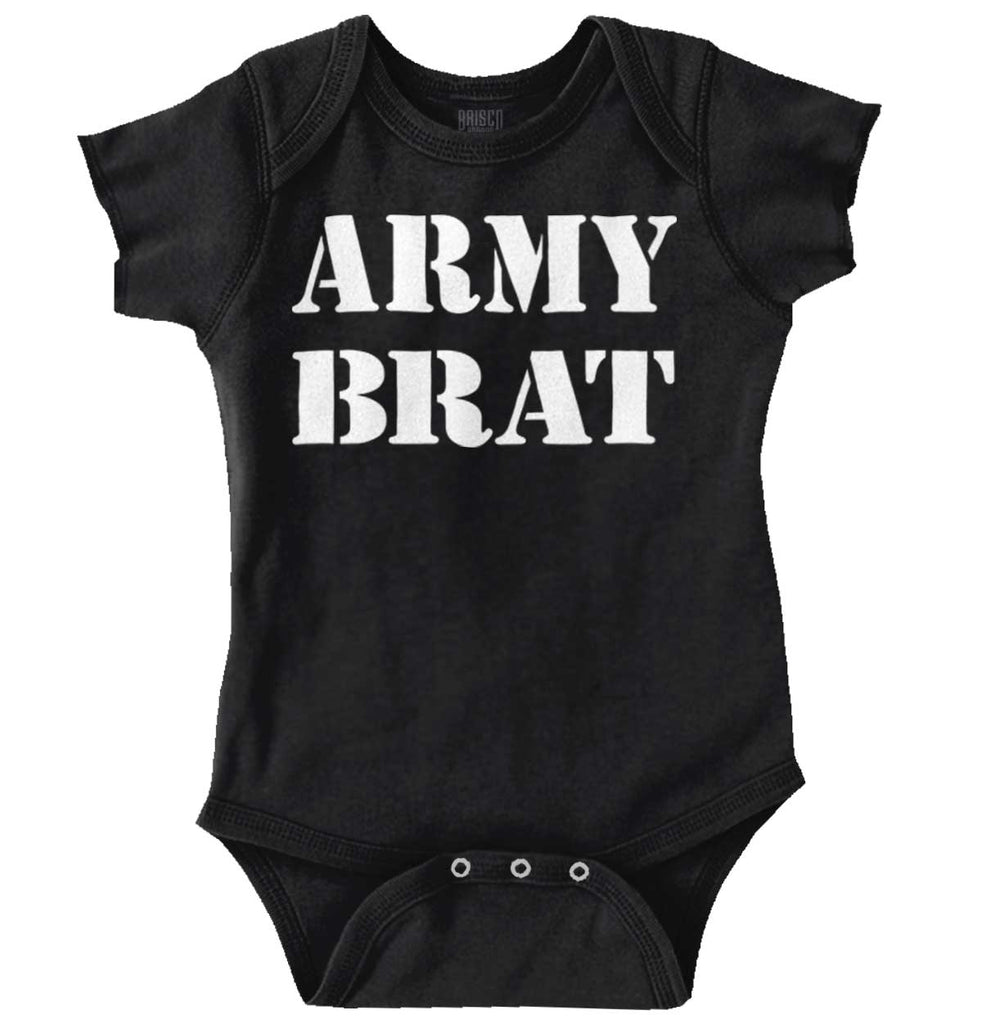 Army Brat Romper Bodysuit-Direct To Garment Print-Brisco Baby