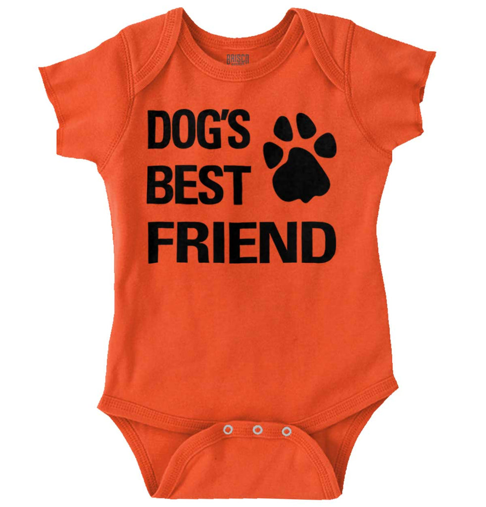 Dog's Best Friend Romper Bodysuit-Direct To Garment Print-Brisco Baby