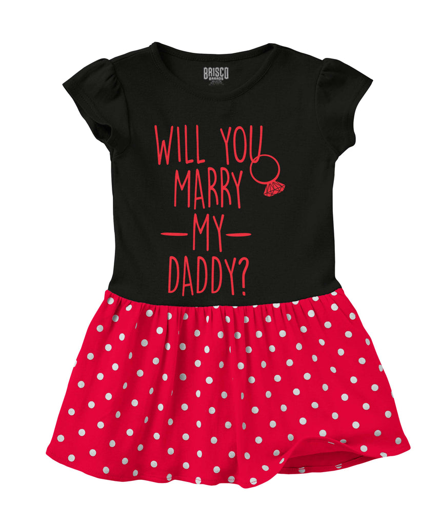 Marry My Daddy Baby Polka Dot Skirt Dress-Direct To Garment Print-Brisco Baby